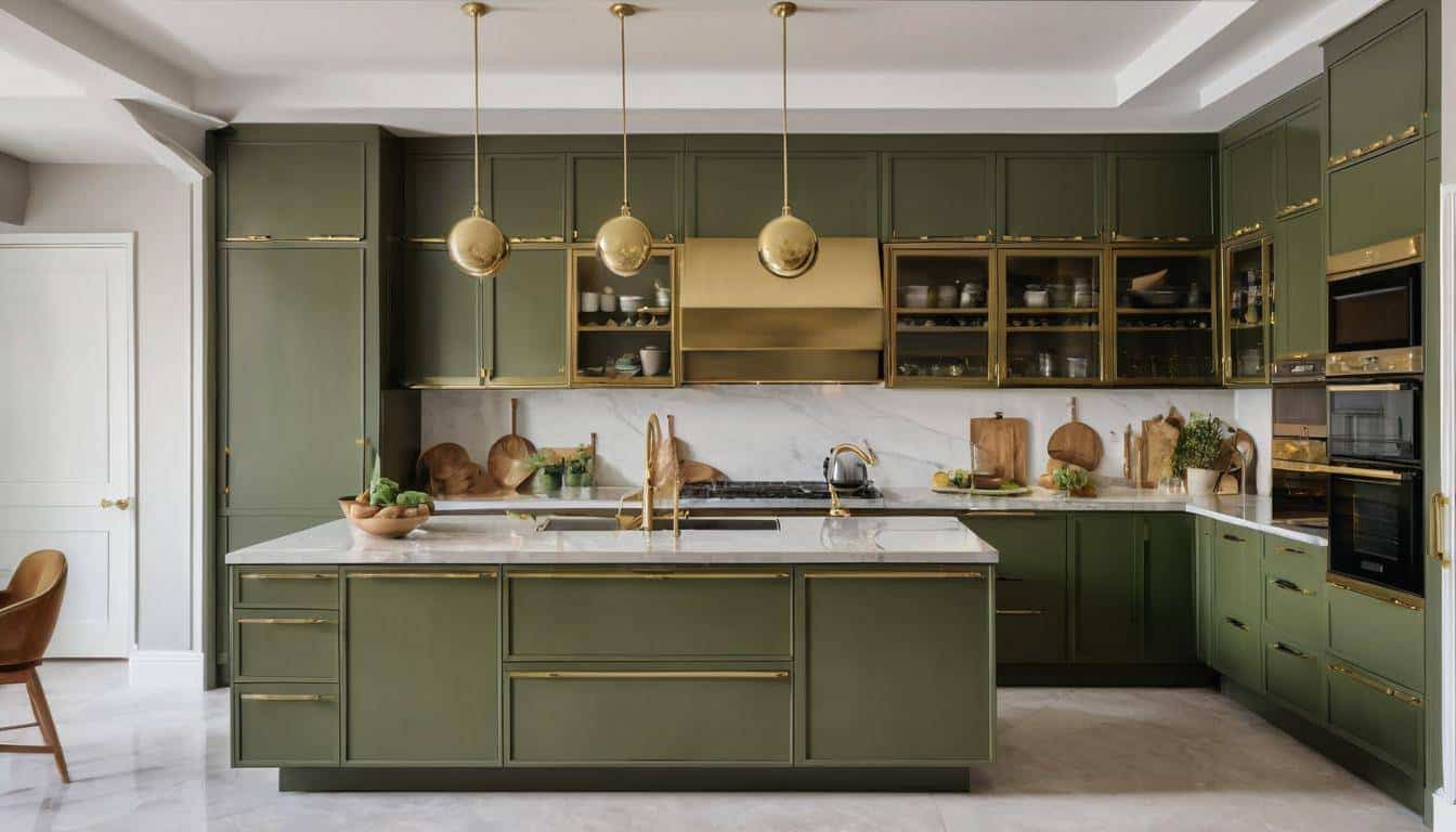 beautiful olive green kitchens