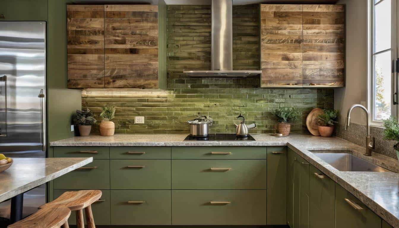 beautiful olive green kitchens