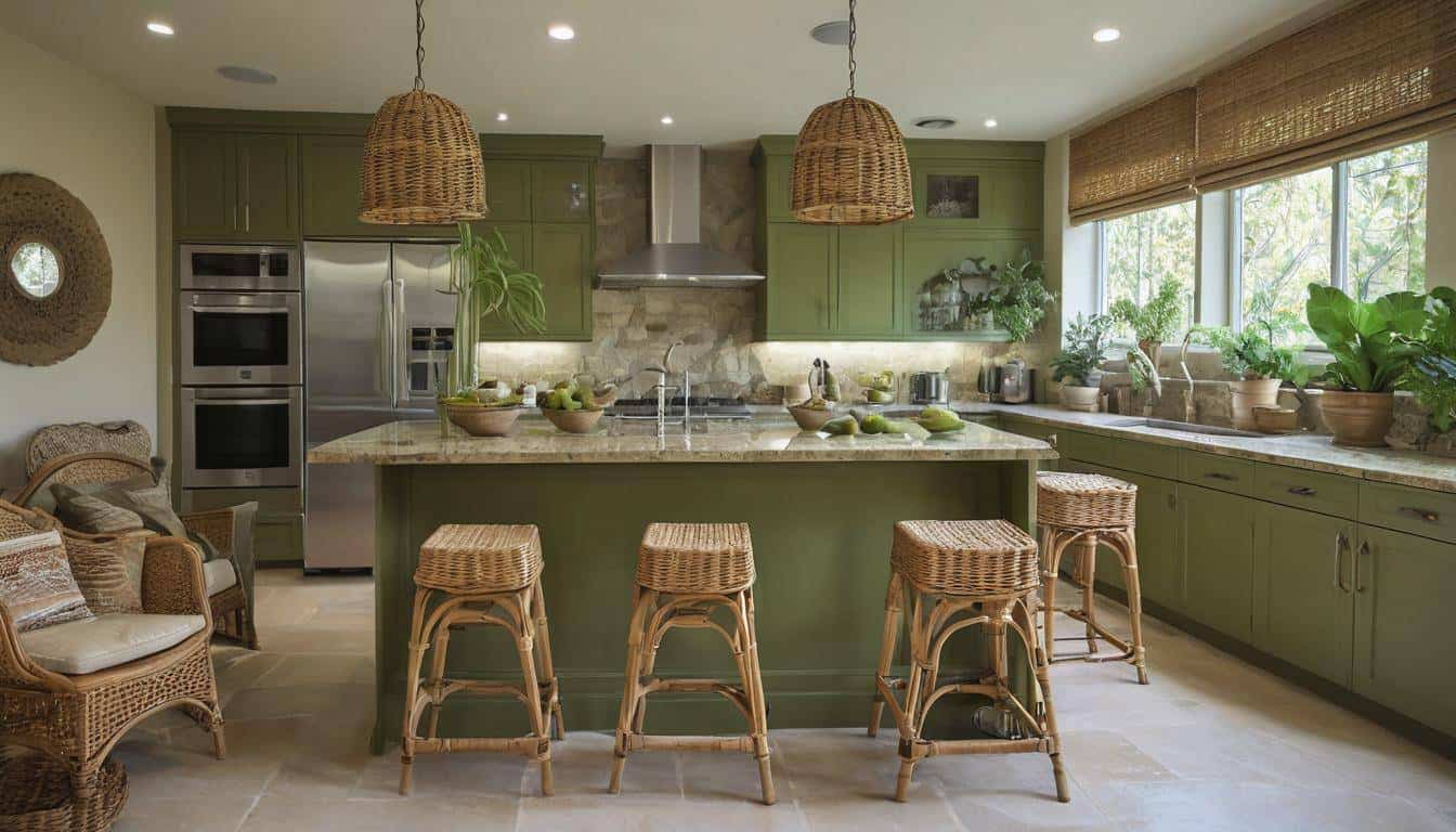 beautiful olive green kitchens