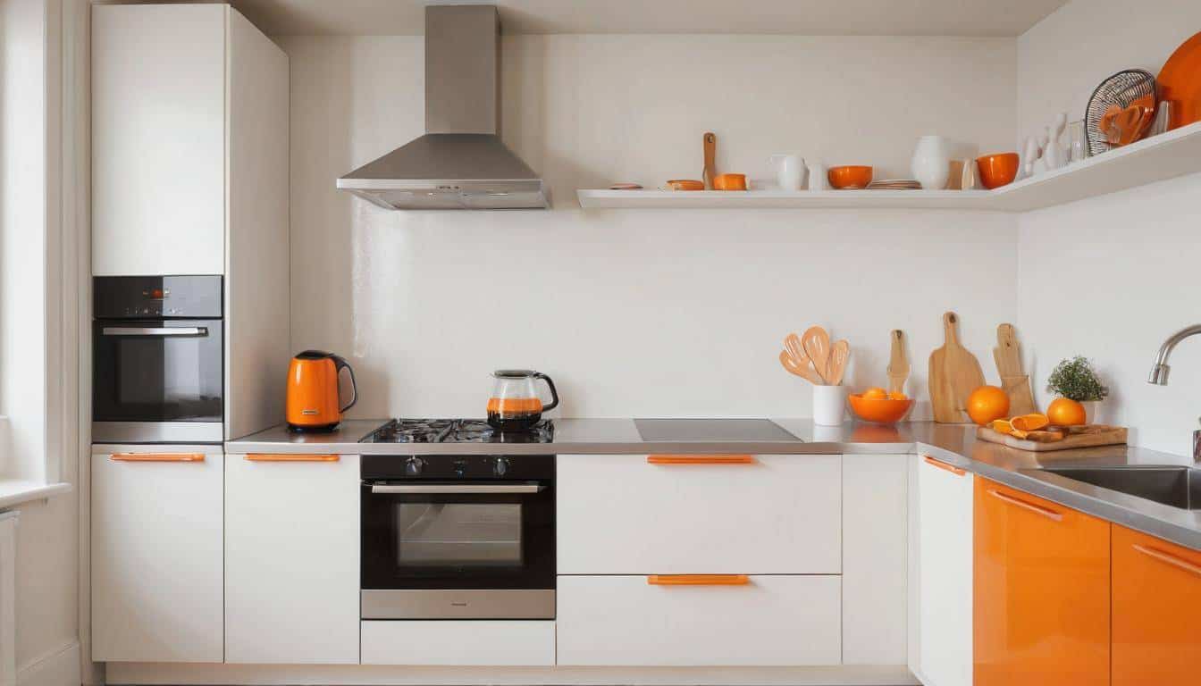 beautiful orange kitchens