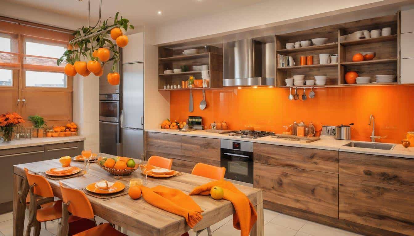 beautiful orange kitchens