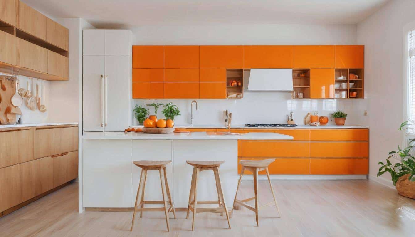 beautiful orange kitchens