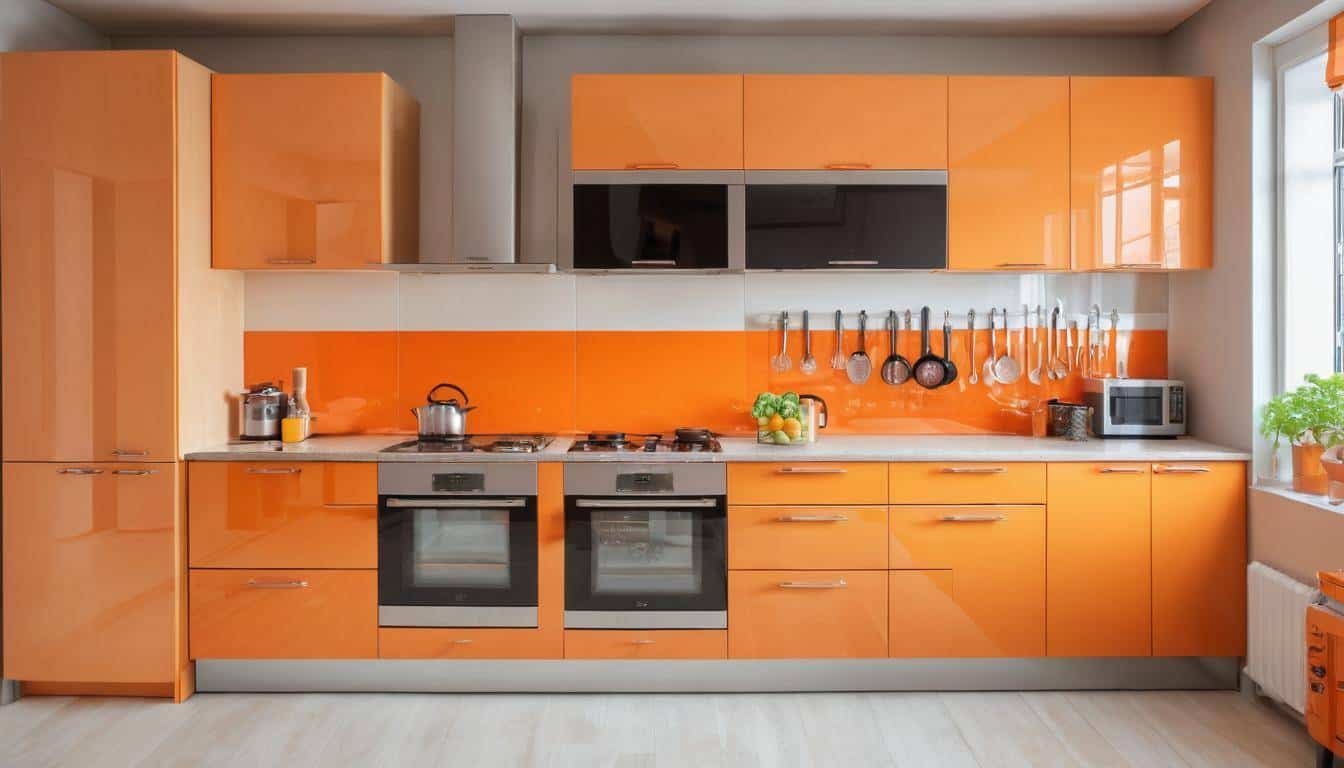 beautiful orange kitchens