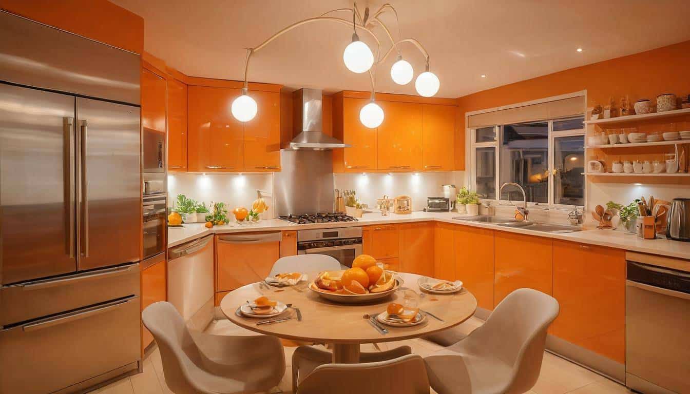 beautiful orange kitchens