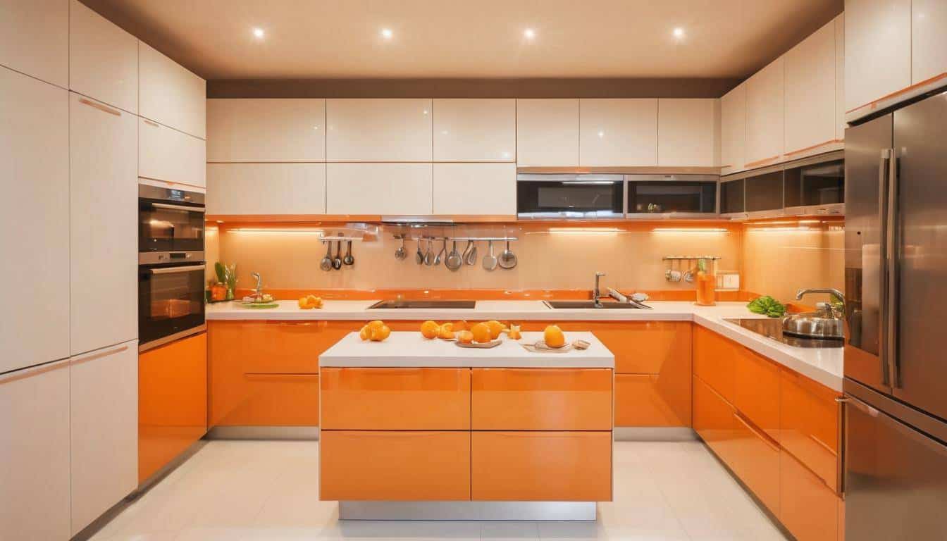 beautiful orange kitchens