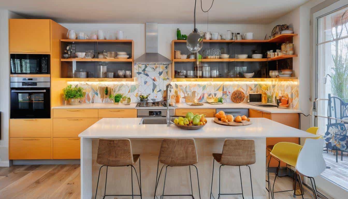 beautiful orange kitchens