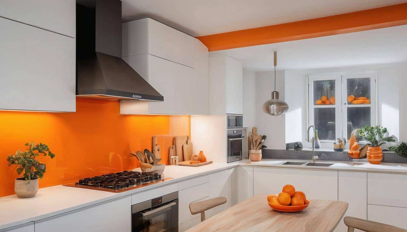 beautiful orange kitchens