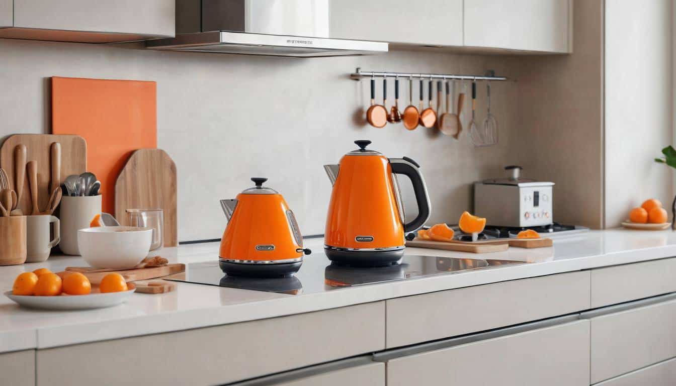 beautiful orange kitchens