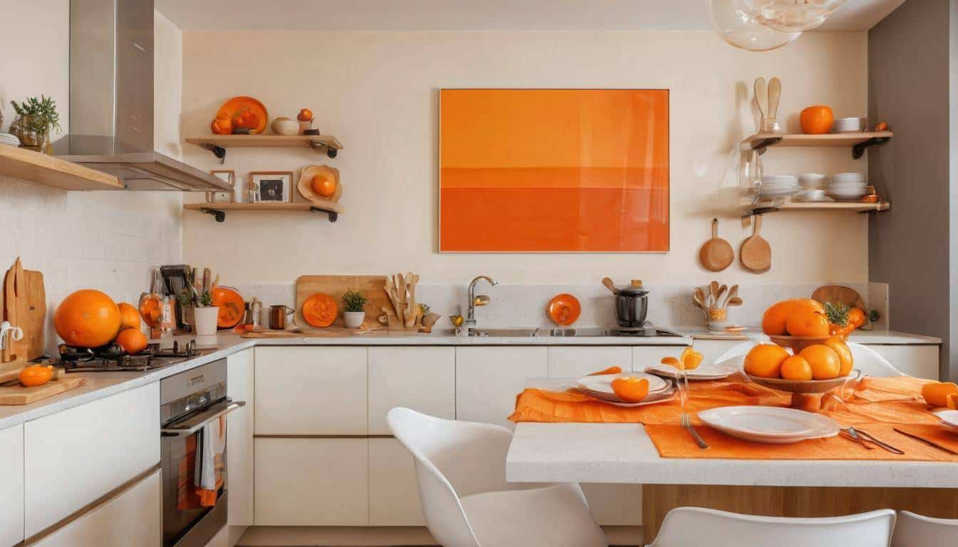 beautiful orange kitchens