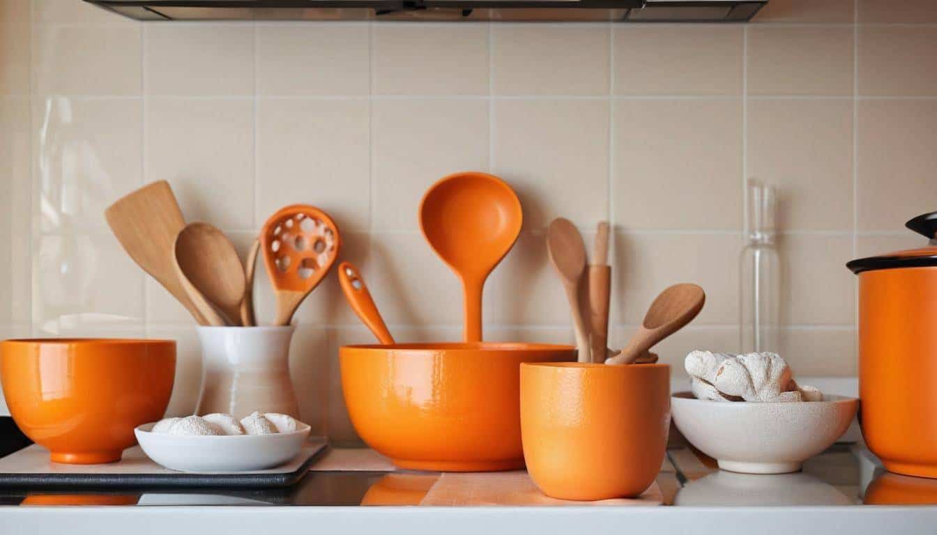 beautiful orange kitchens