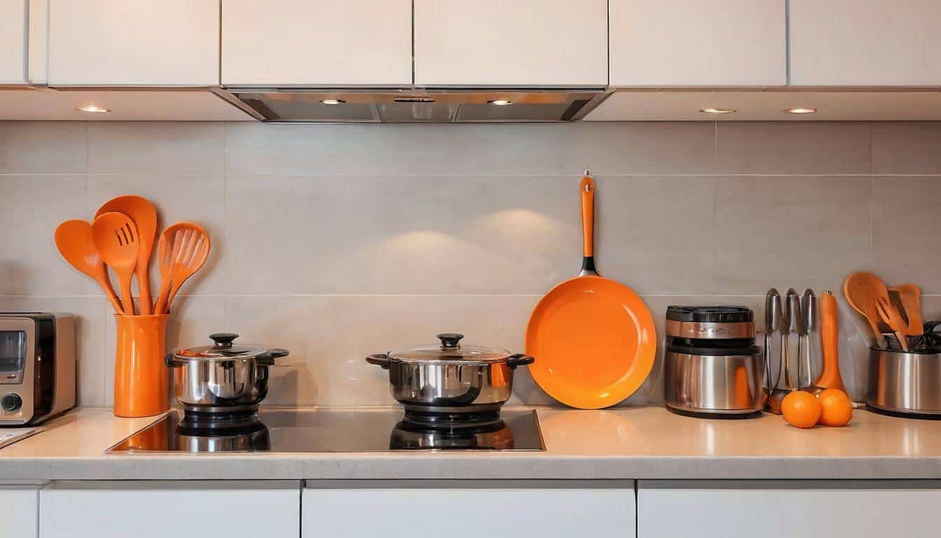 beautiful orange kitchens