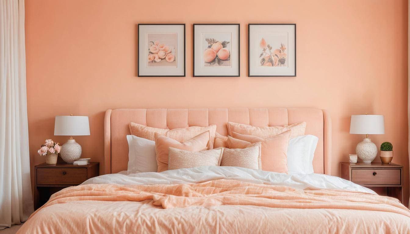 beautiful peach bedrooms