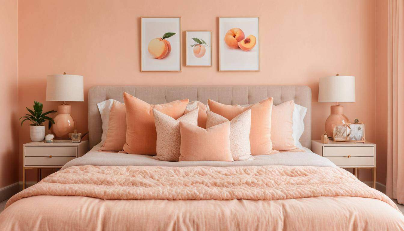 beautiful peach bedrooms