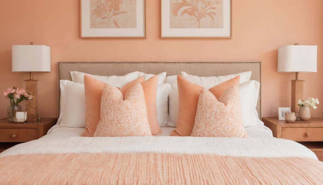 beautiful peach bedrooms