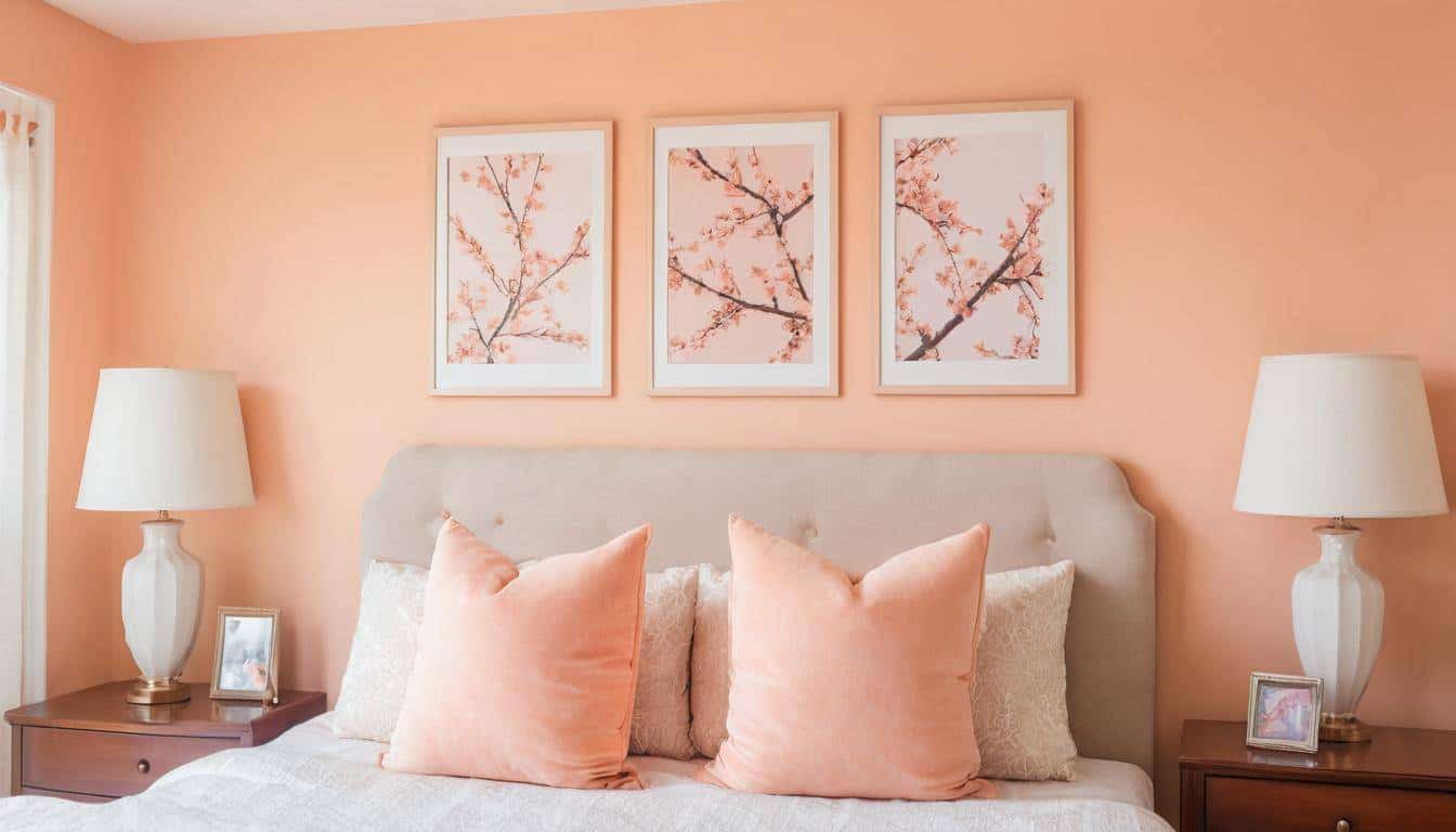 beautiful peach bedrooms