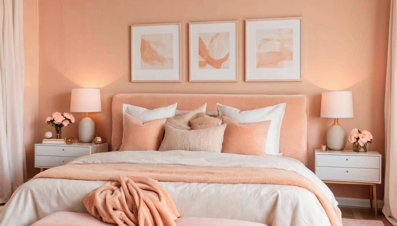 beautiful peach bedrooms