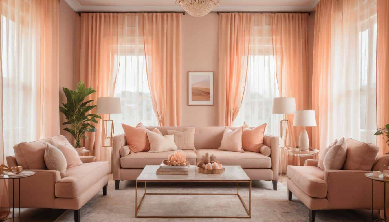 beautiful peach bedrooms