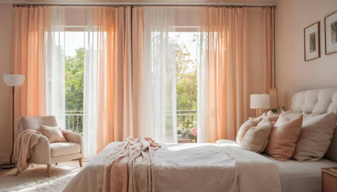 beautiful peach bedrooms