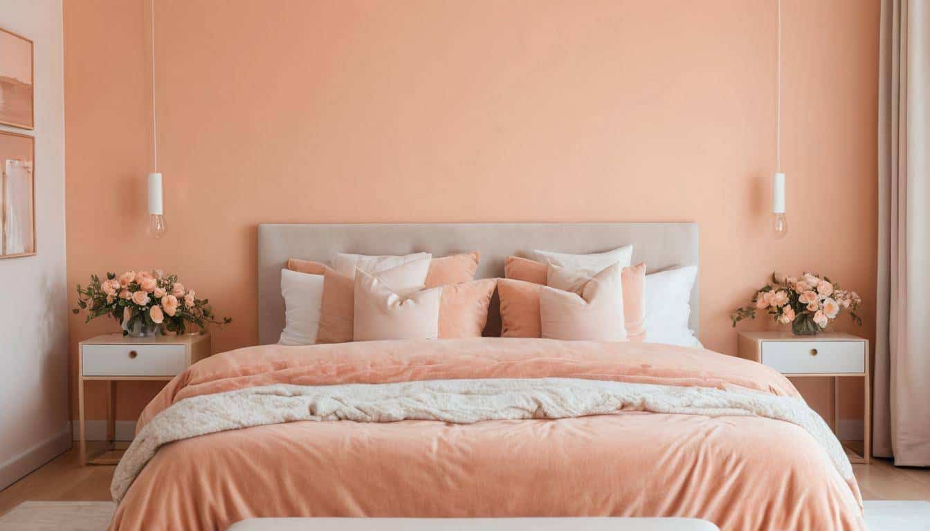 beautiful peach bedrooms