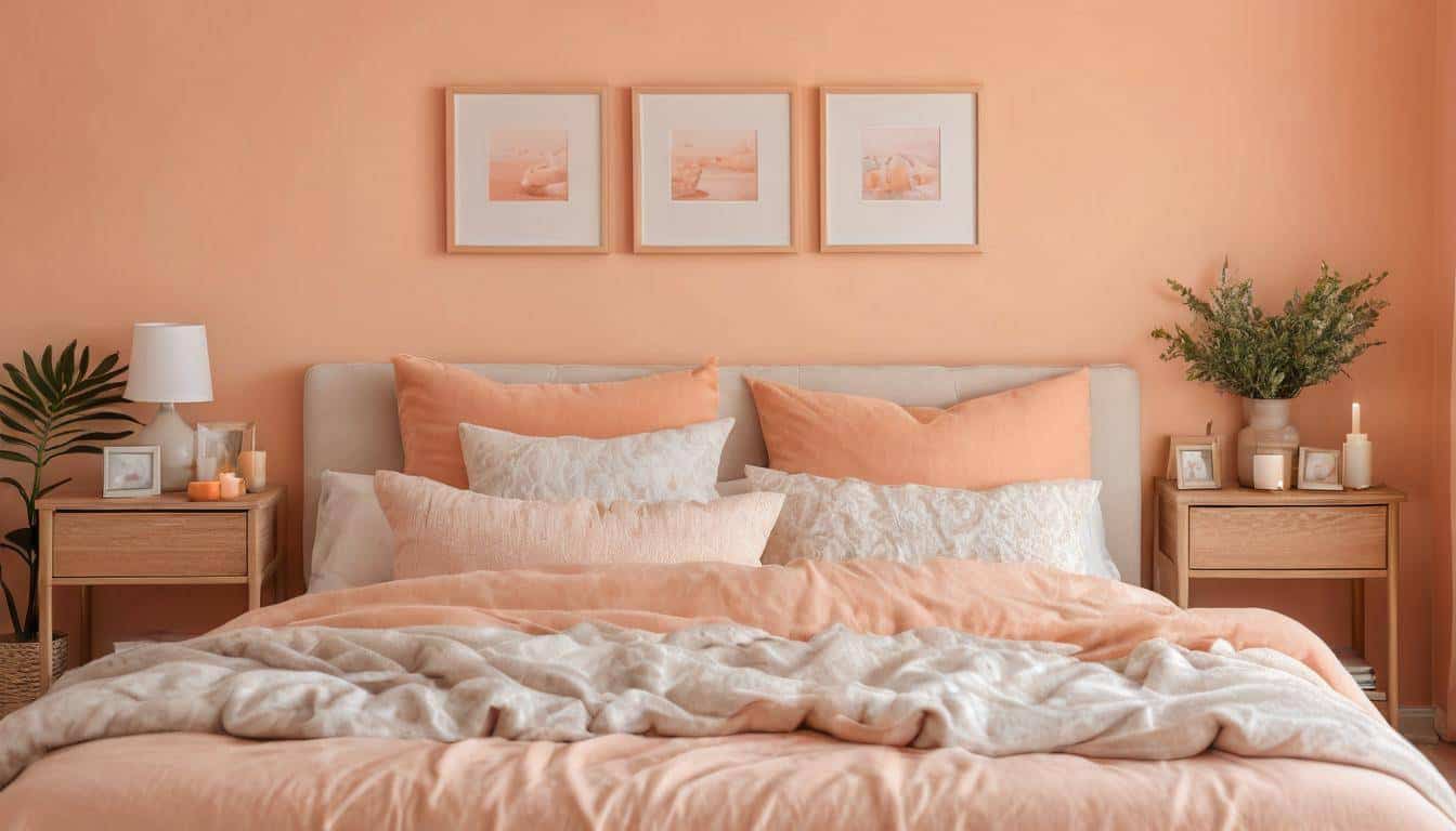 beautiful peach bedrooms