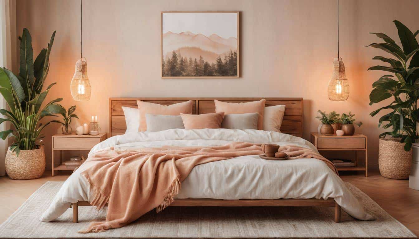 beautiful peach bedrooms