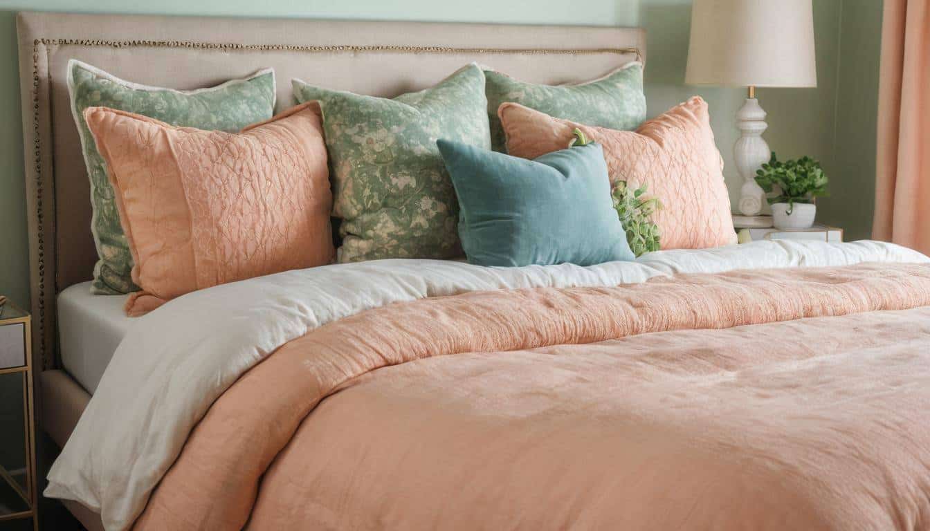 beautiful peach bedrooms