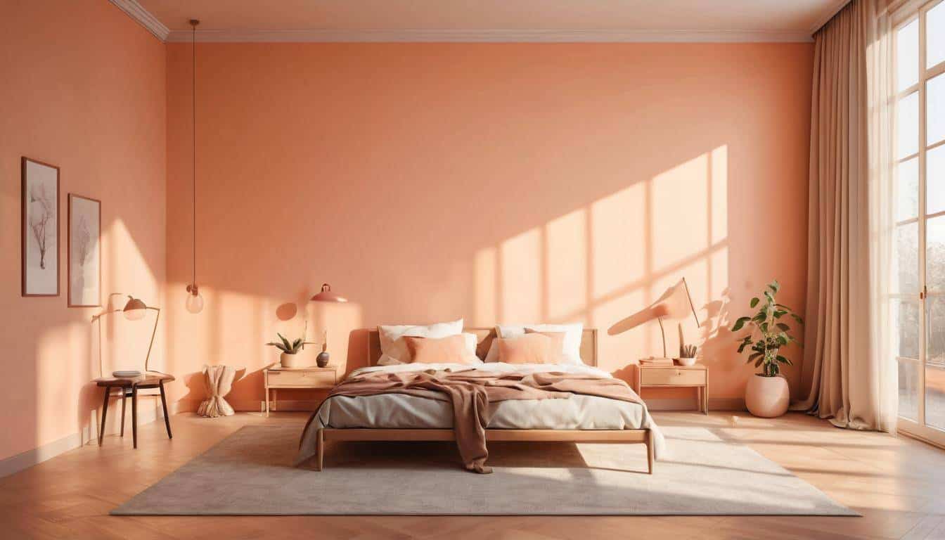 beautiful peach bedrooms