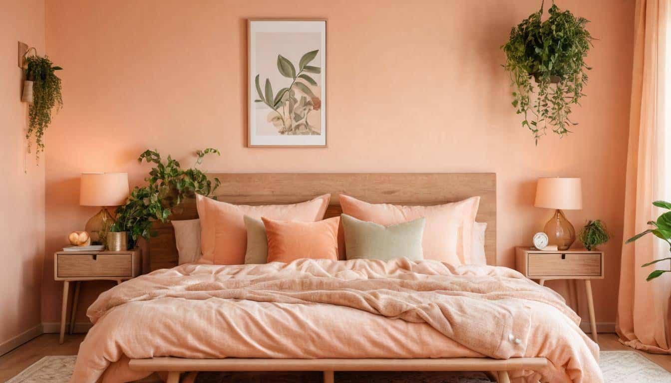 beautiful peach bedrooms