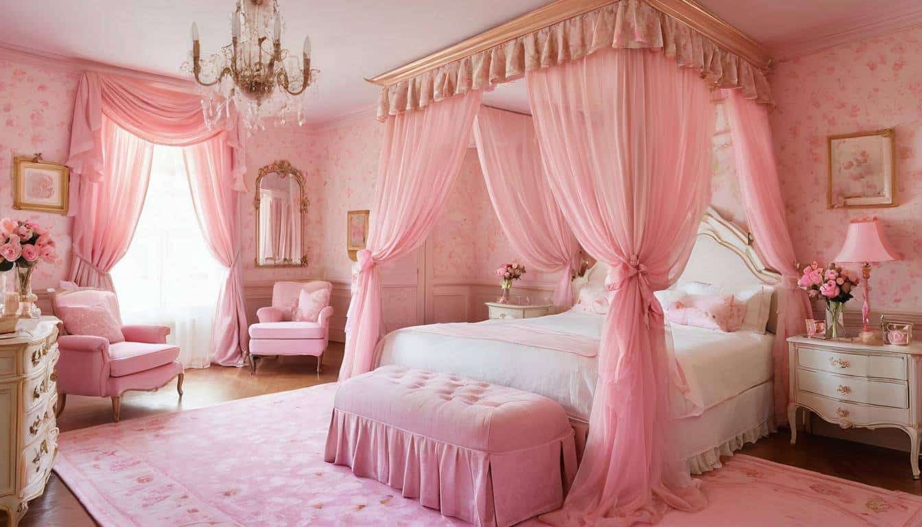 beautiful pink bedrooms