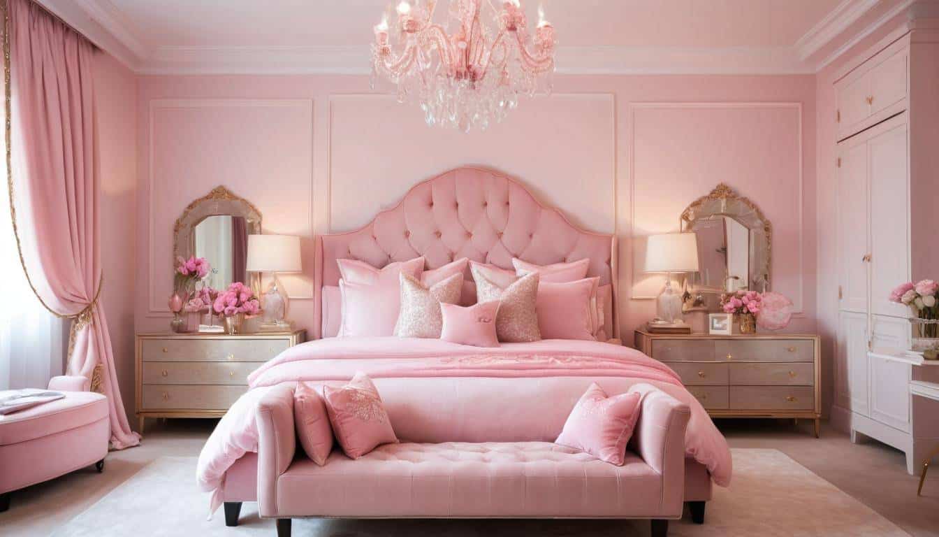 beautiful pink bedrooms