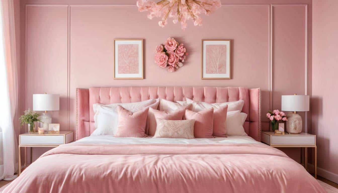 beautiful pink bedrooms