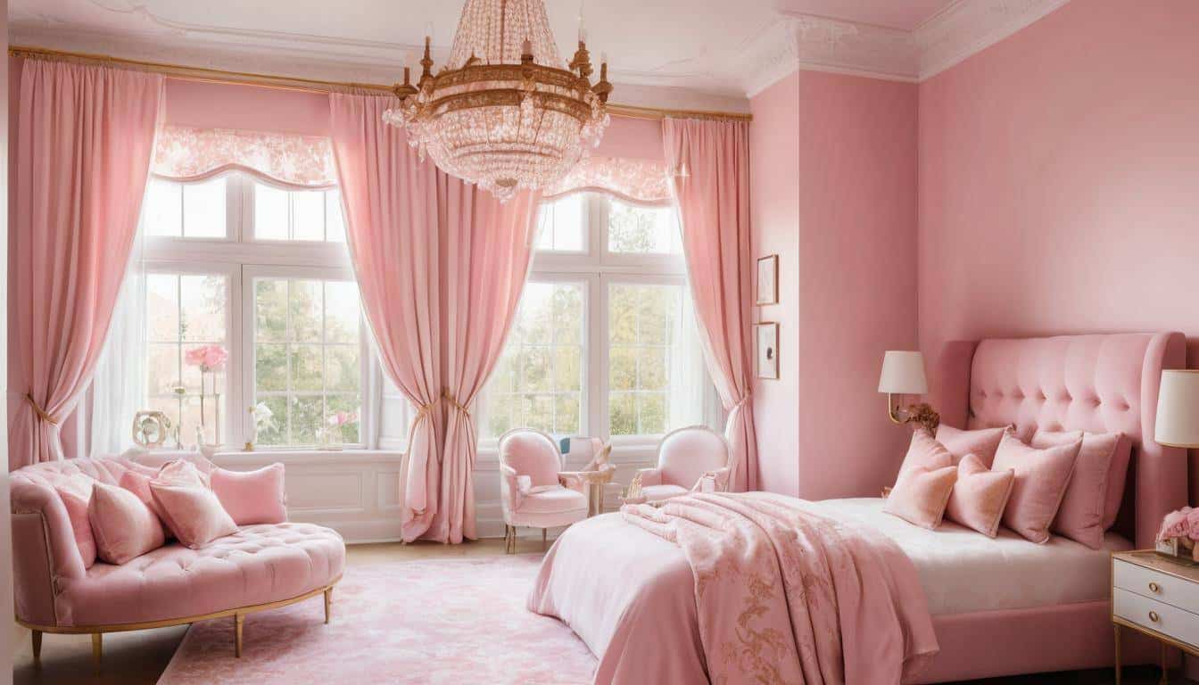 beautiful pink bedrooms