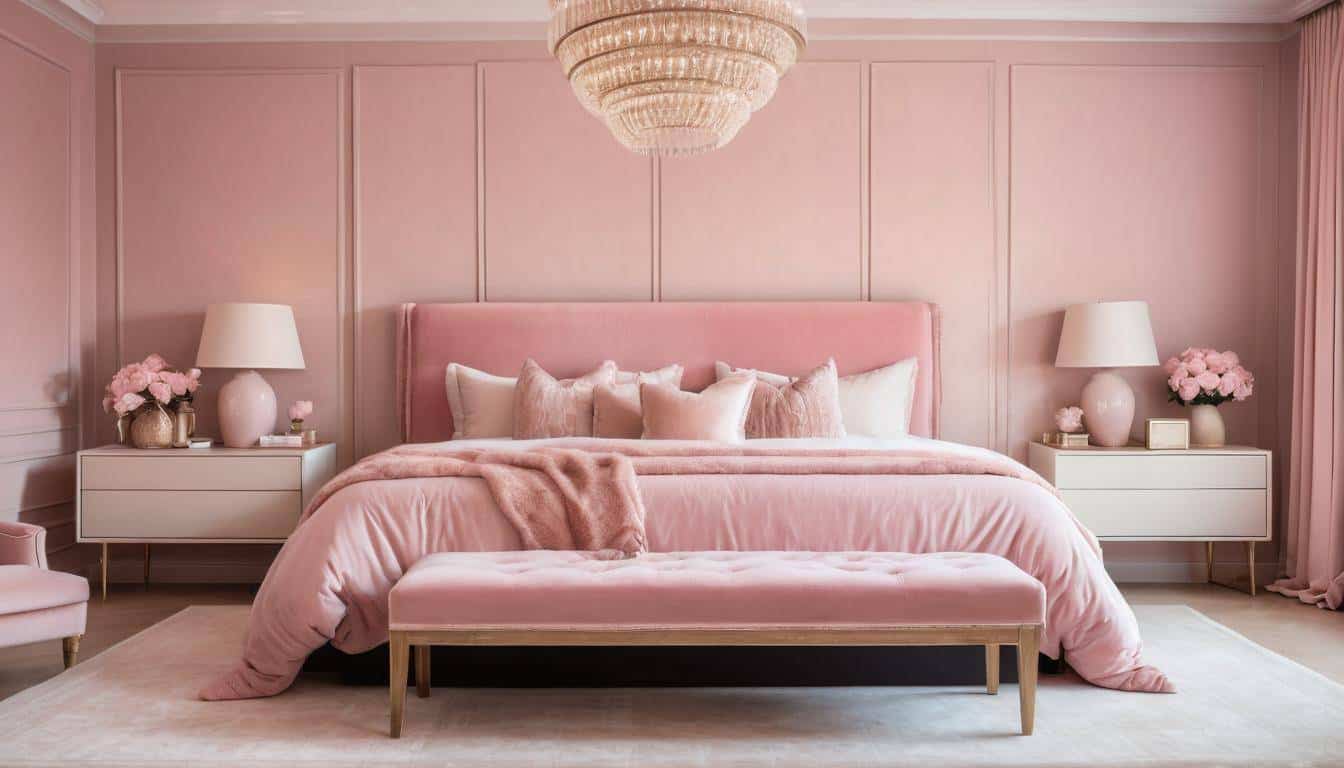 beautiful pink bedrooms