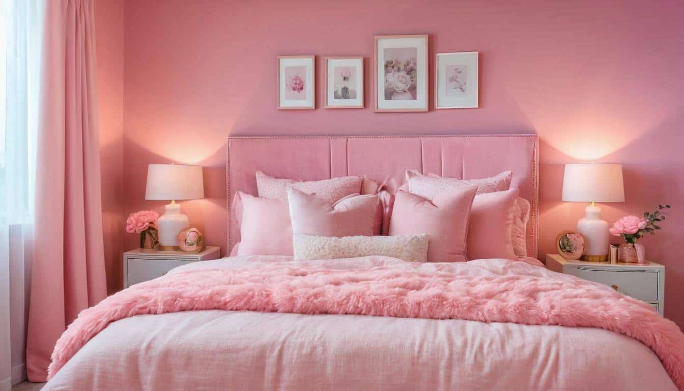 beautiful pink bedrooms