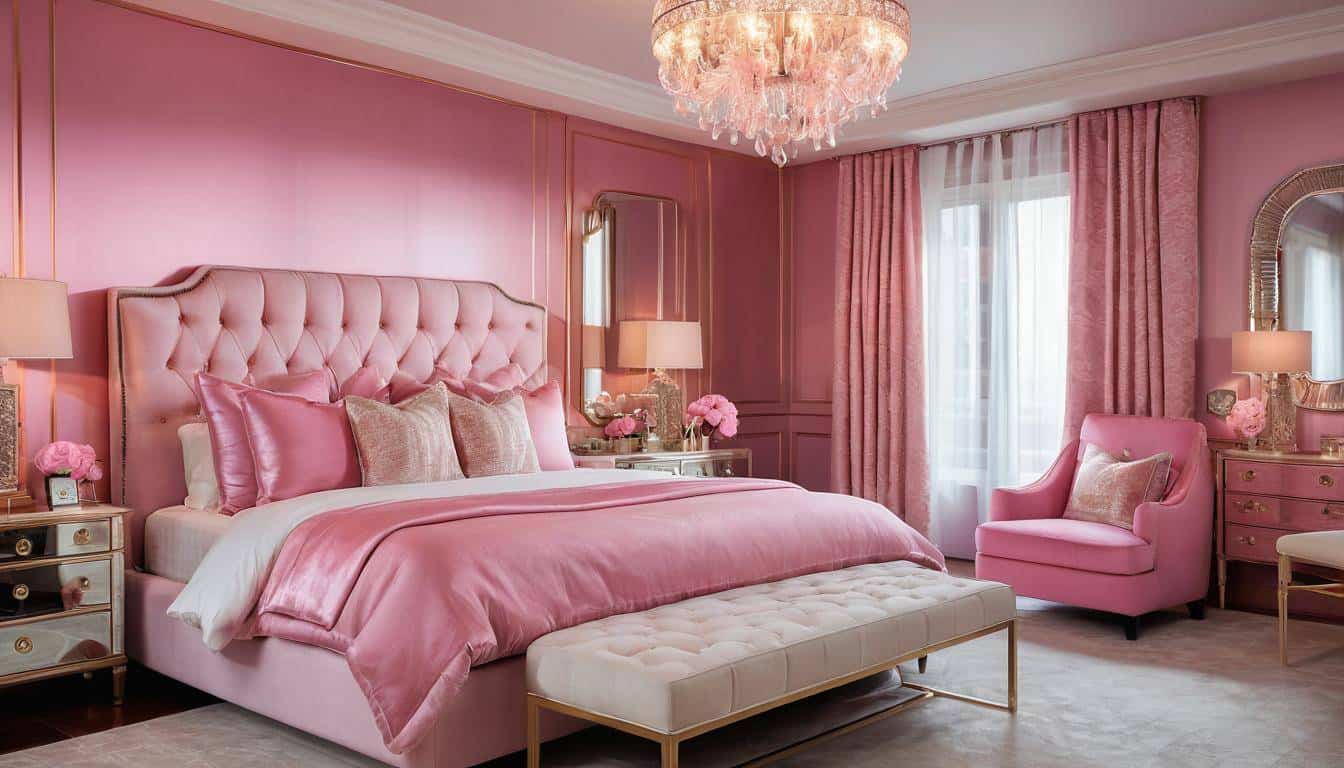 beautiful pink bedrooms