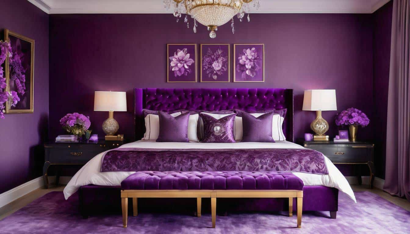 beautiful purple bedrooms