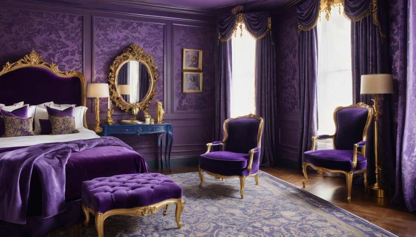 beautiful purple bedrooms