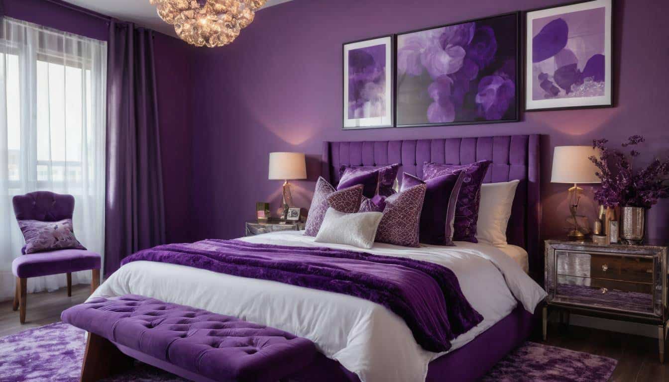 beautiful purple bedrooms