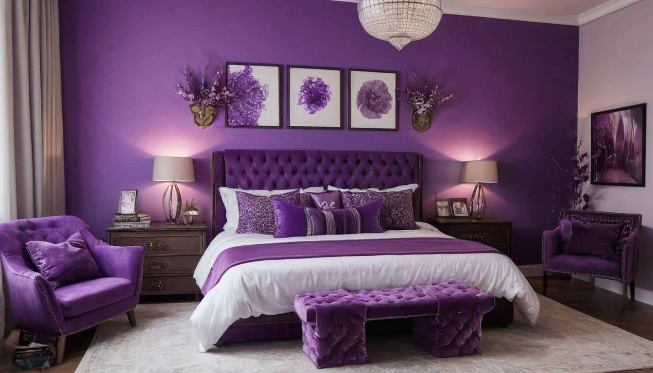 beautiful purple bedrooms