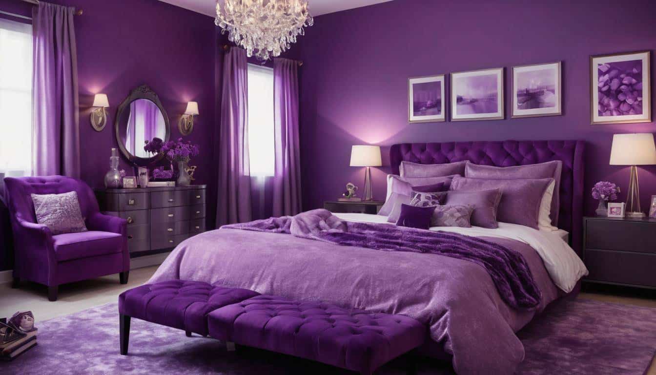 beautiful purple bedrooms