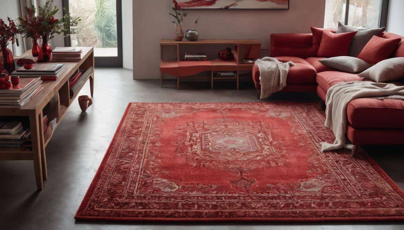 beautiful red living rooms