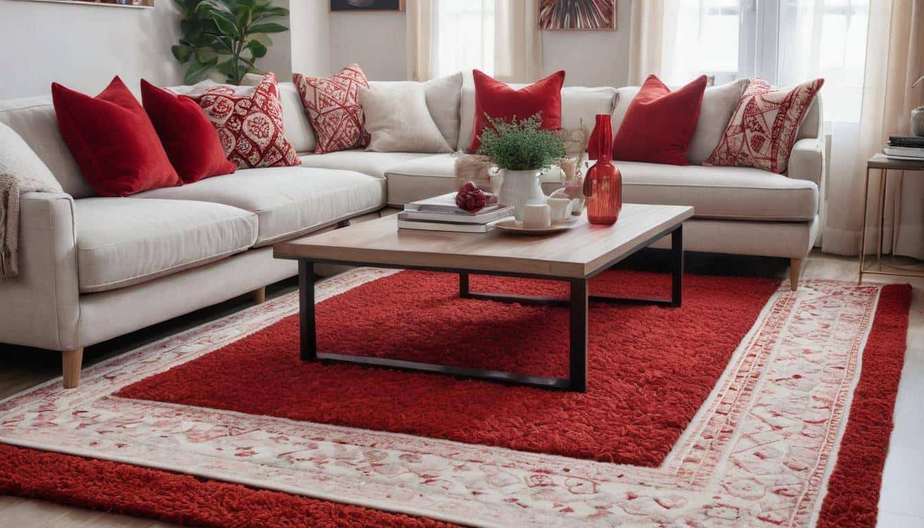 beautiful red living rooms