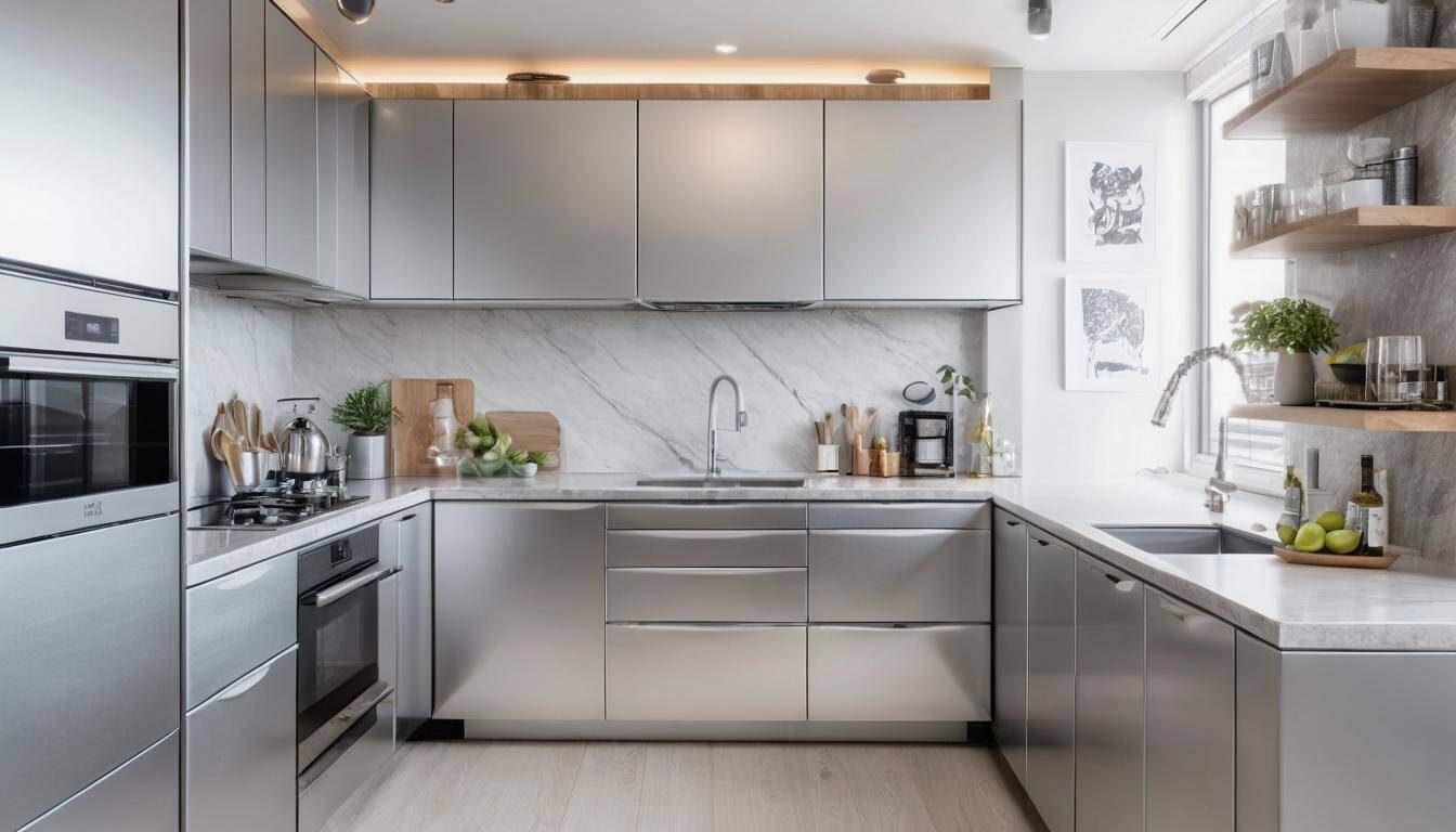 beautiful silver kitchens