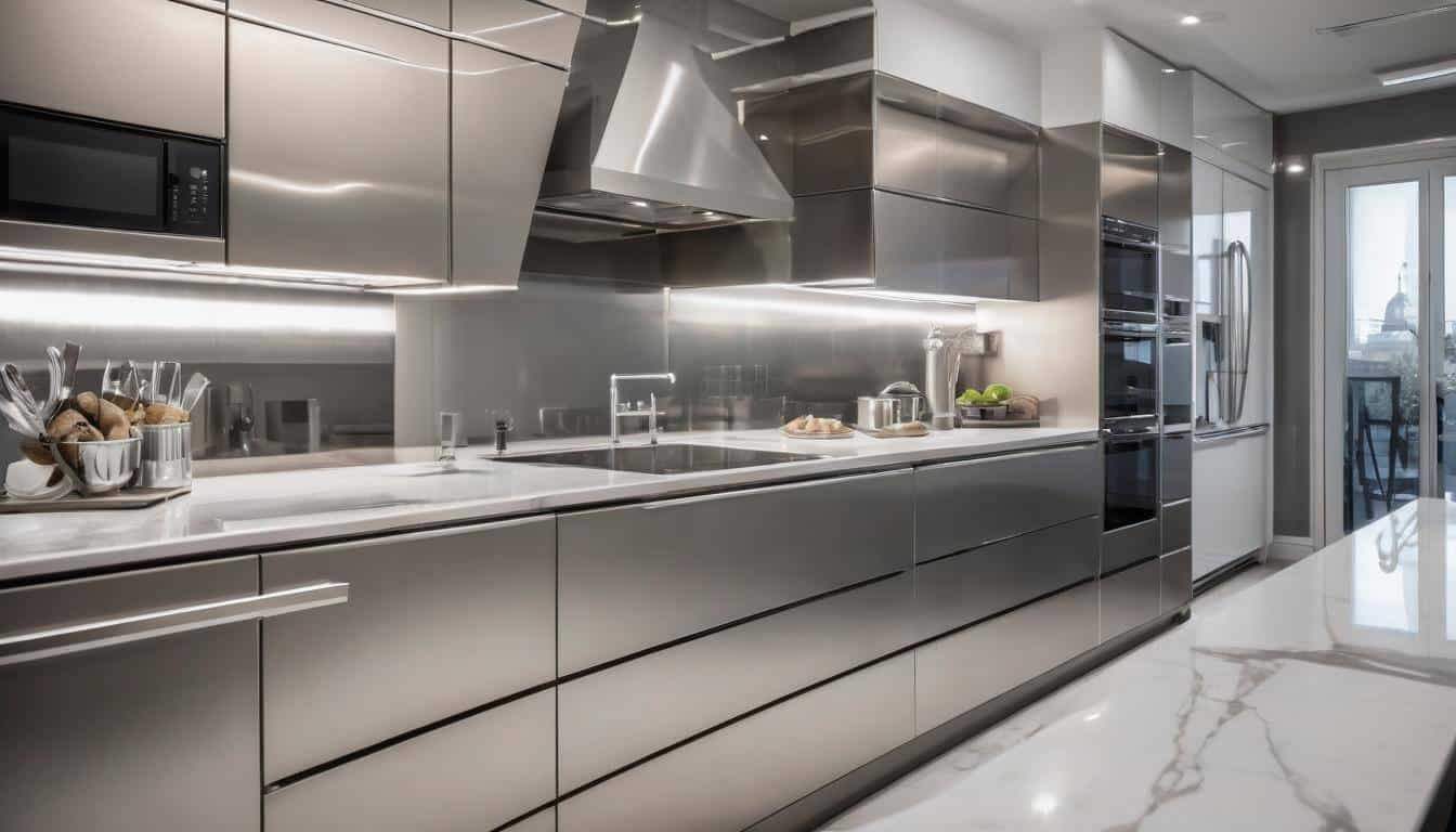 beautiful silver kitchens