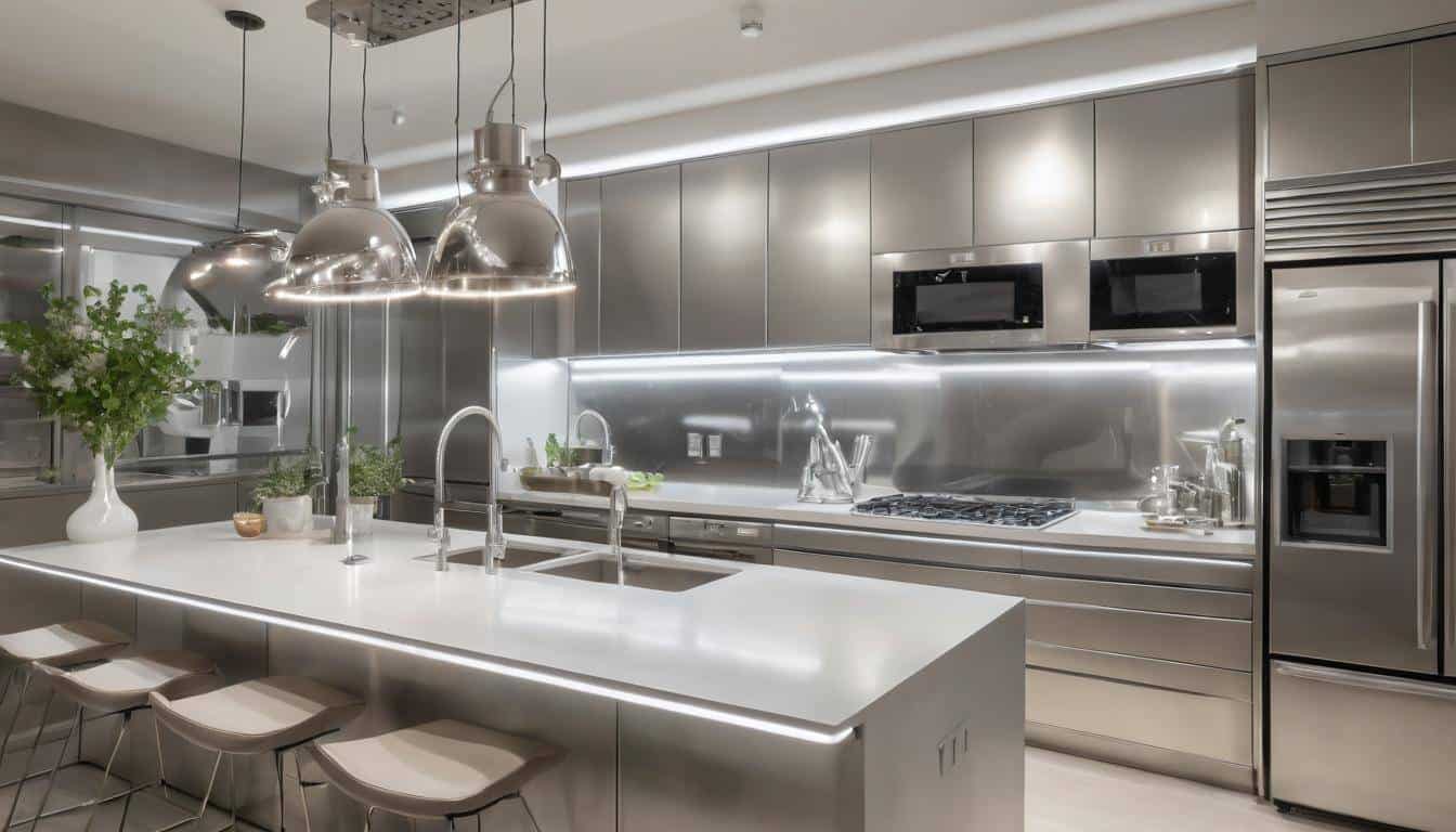 beautiful silver kitchens