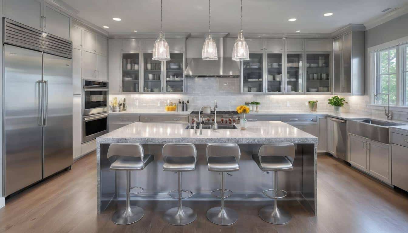 beautiful silver kitchens