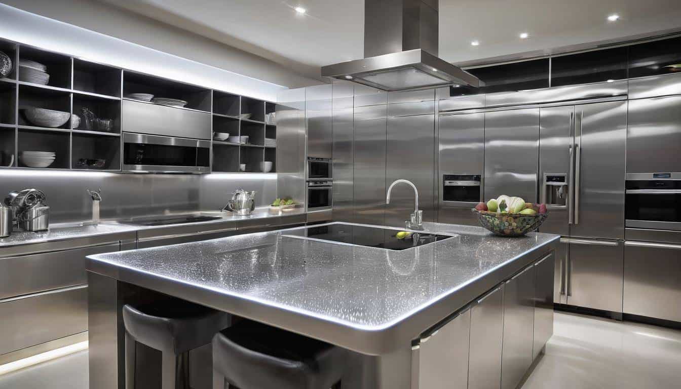 beautiful silver kitchens