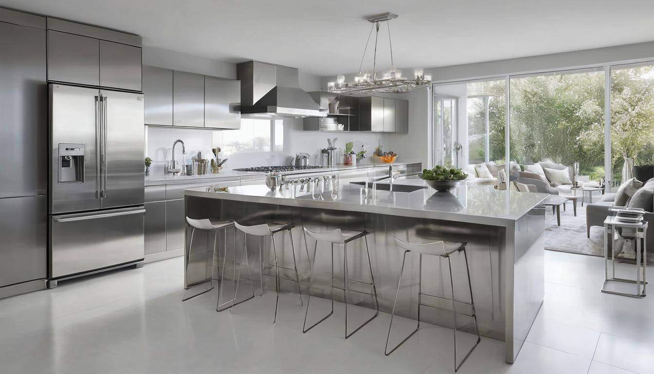 beautiful silver kitchens