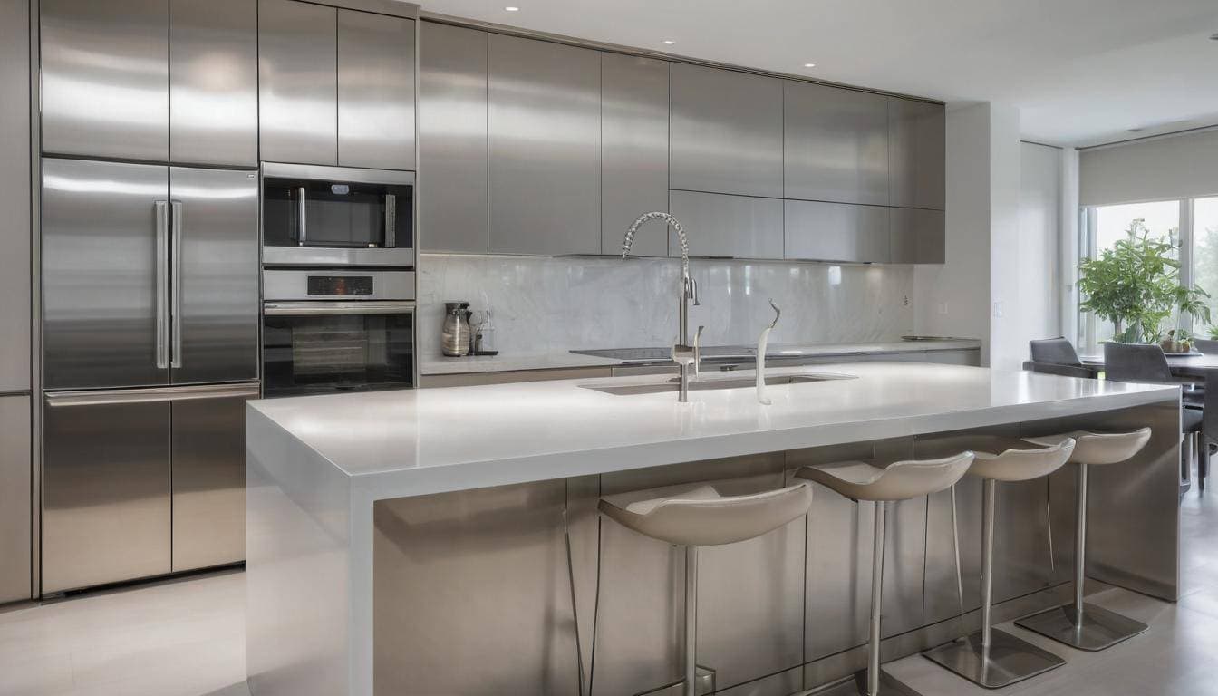 beautiful silver kitchens