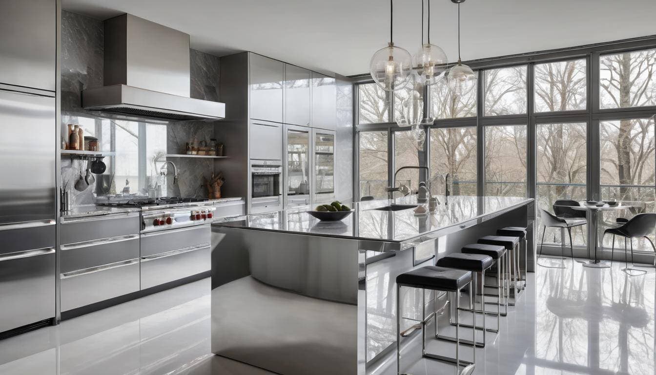 beautiful silver kitchens